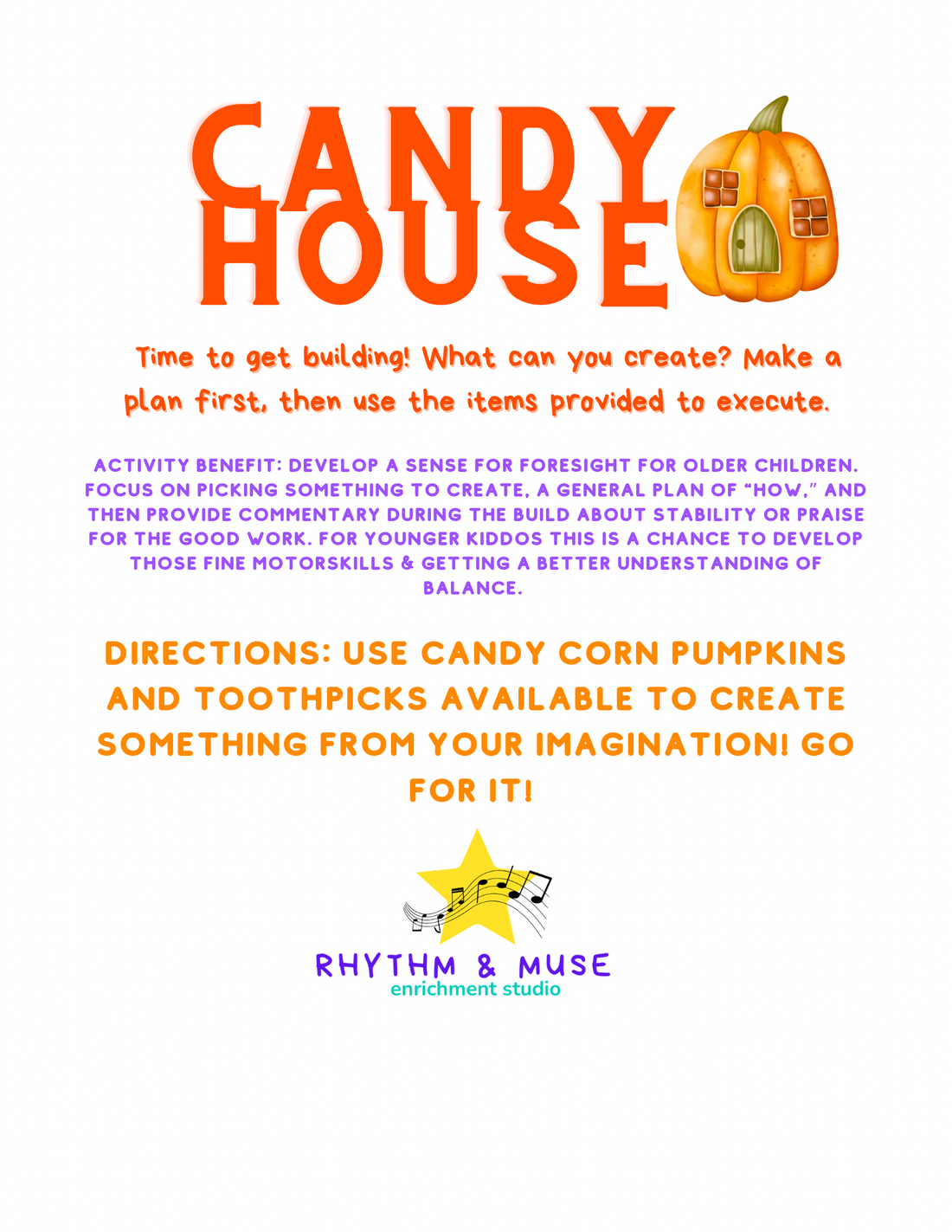 Candy House Activity - Only 2 materials needed!