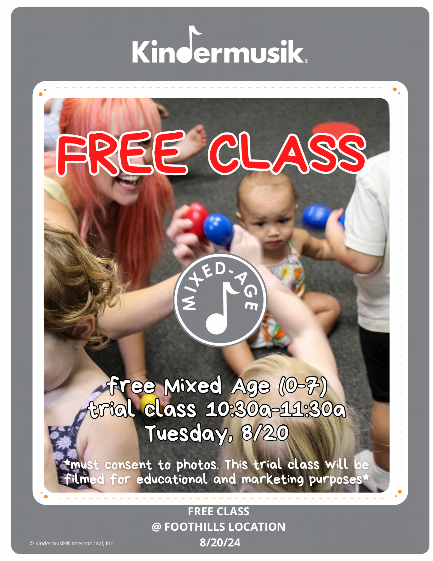 FREE Mixed Age Class 8/20/24 10:30a